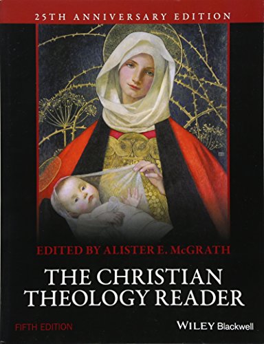 Book cover: “The Christian Theology Reader, 5th Edition” with Madonna and Child art.