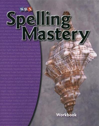 Spelling Mastery" student workbook cover with a large seashell image.
