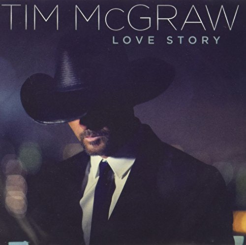 Tim McGraw album cover, "Love Story", featuring him in a cowboy hat.