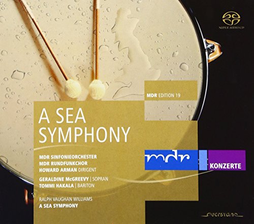 CD cover for “A Sea Symphony” with golden drum and text.