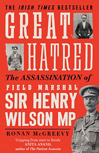 Book cover with red background, title text, and portraits of three men in uniform.