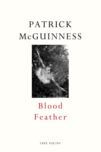 Book cover: “Blood Feather” by Patrick McGuinness, with owl image.