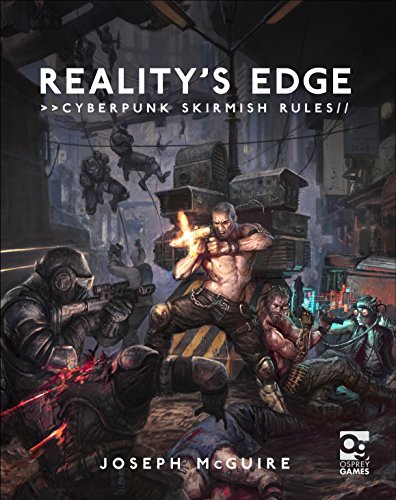 Book cover depicting a gritty cyberpunk scene with armed figures in conflict.