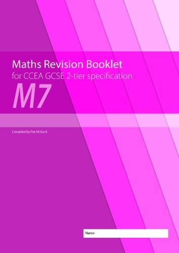 Pink and purple booklet cover with Maths Revision Booklet and M7 text.