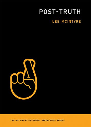 Black book cover with gold hand gesture and title “Post-Truth.”