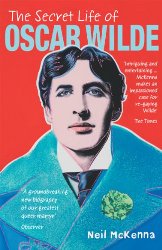 Book cover featuring a stylized portrait of Oscar Wilde against a bright red background.