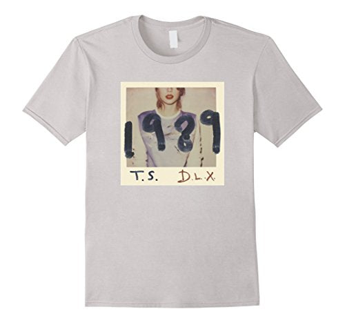 Gray t-shirt with a Polaroid-style image of Taylor Swift and "1989" text.