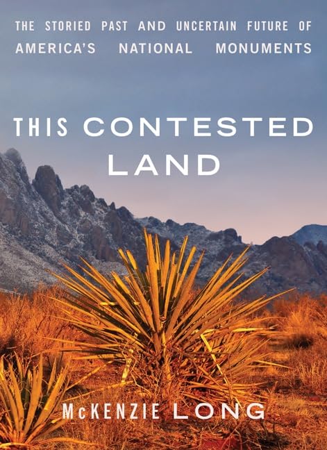Book cover with desert landscape and title "This Contested Land.