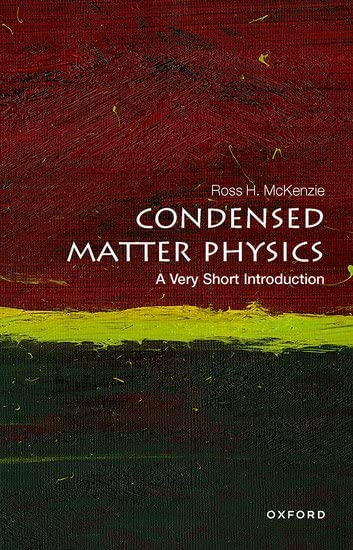 Book cover: "Condensed Matter Physics" with red, yellow, and green abstract paint.