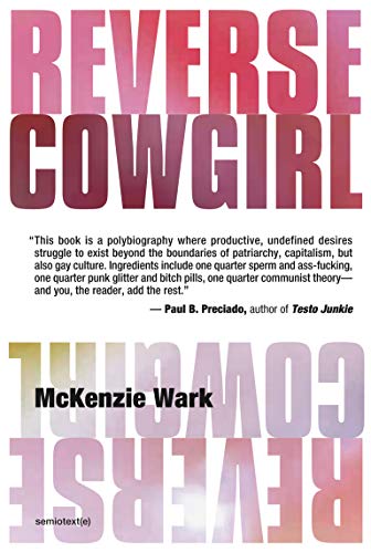 Book cover for "Reverse Cowgirl" with pink and green text.
