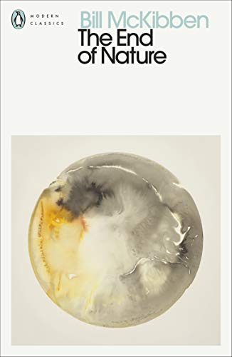 Book cover for The End of Nature by Bill McKibben featuring a watercolor circle.