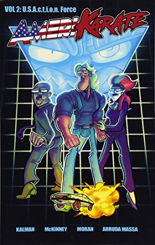Comic book cover featuring cartoon characters and an exploding vehicle.