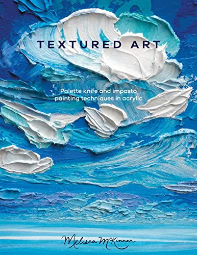 Book cover featuring thick, textured blue and white acrylic paint strokes.