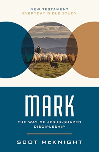 Book cover for "Mark" with a shepherd and sheep landscape.