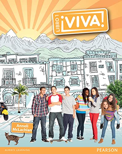 Viva! Pupil Book 1" cover with students, a cat, and a sketched town.