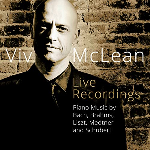 CD cover featuring pianist Viv McLean against a brick wall.