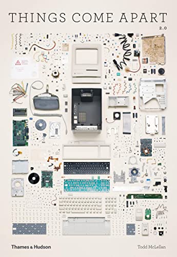 Book cover displaying disassembled electronics and appliances on a white background.