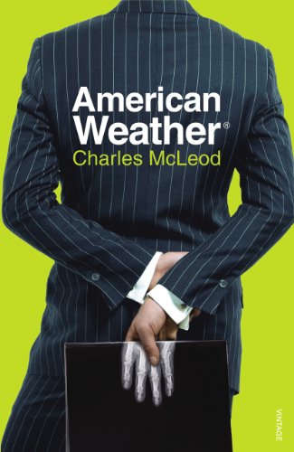 Book cover: man in pinstripe suit with hand pressed against dark shape.