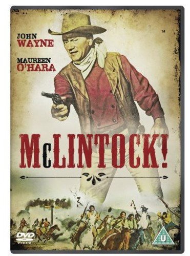 DVD cover for “McLintock!” featuring John Wayne in a cowboy outfit.
