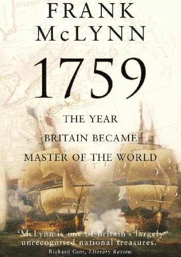 Book cover: "1759" by Frank McLynn, featuring sailing ships and a map.
