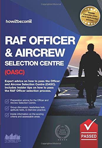 Book cover for RAF Officer & Aircrew Selection Centre guide with soldier image.