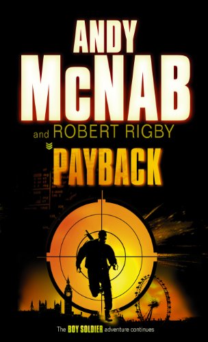 Book cover for Payback by Andy McNab and Robert Rigby featuring a sniper target silhouette.