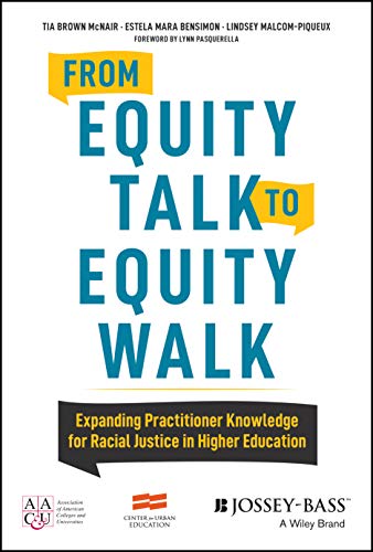 Book cover with bold yellow text: "From Equity Talk to Equity Walk.