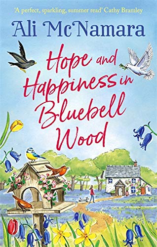 Book cover with illustrated birds, flowers, a birdhouse, and a cottage.