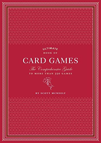 Red book cover with white text: "Ultimate Book of Card Games".