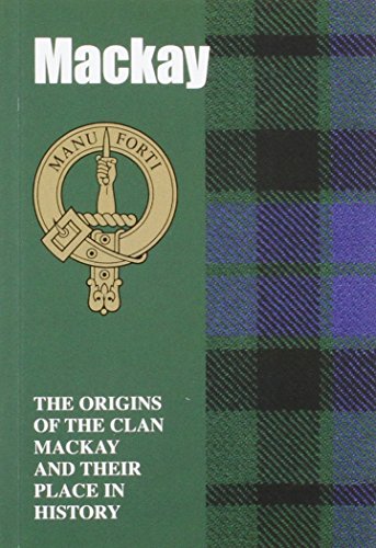 Book cover: Clan Mackay crest on green with tartan pattern.