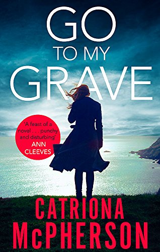Book cover: woman in black coat looking at coastal landscape.