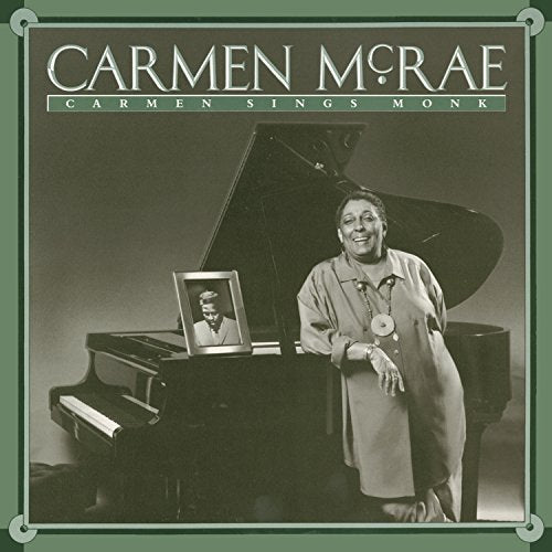 Carmen McRae album cover featuring the singer and a piano.