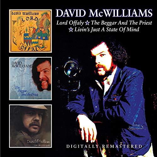 David McWilliams CD cover featuring his portrait and three album covers against a black background.