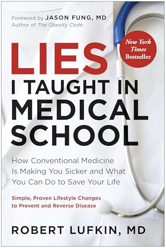 Book cover featuring a stethoscope over a white medical coat with bold title text.