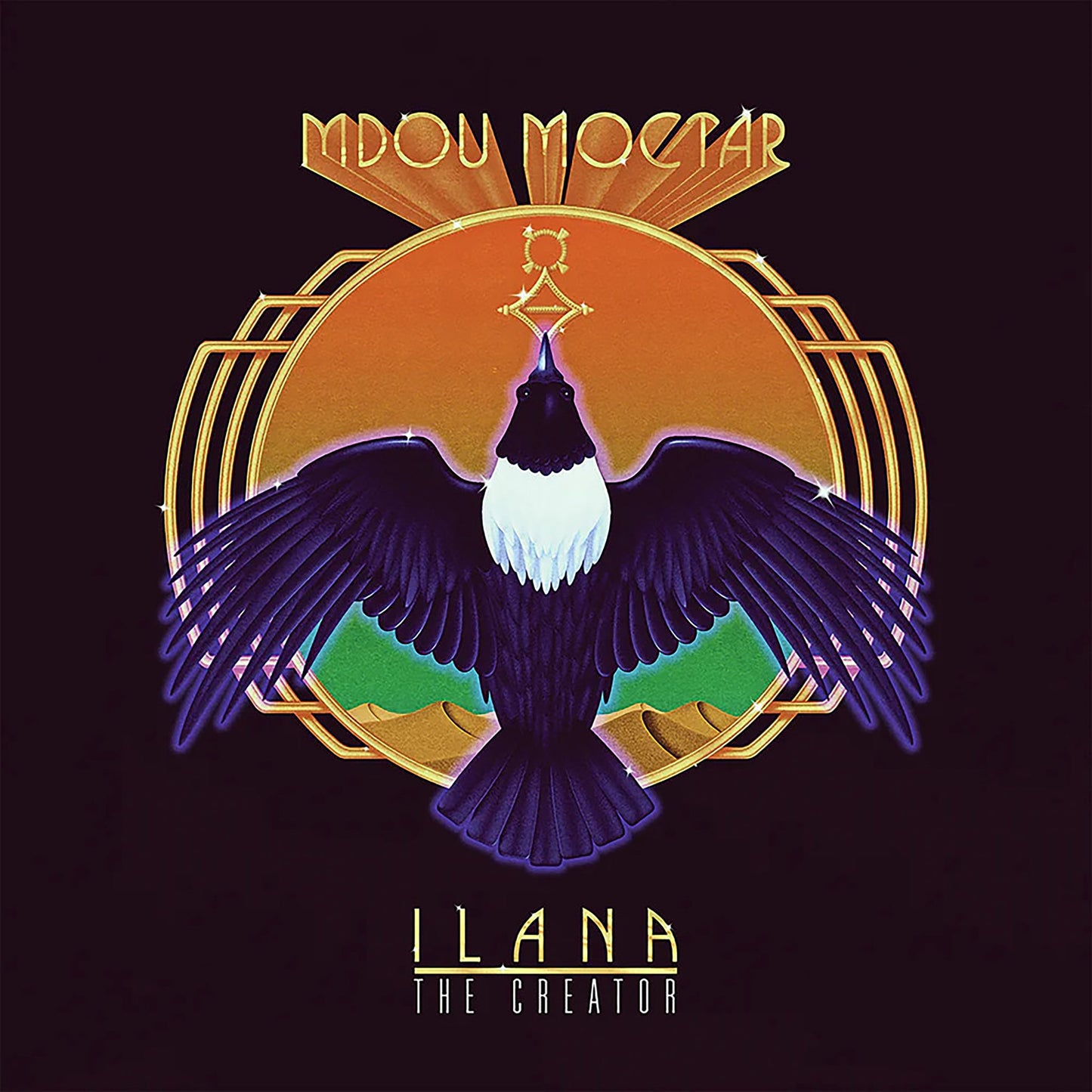 Album cover for Mdou Moctar’s “Ilana (The Creator)” featuring a bird.