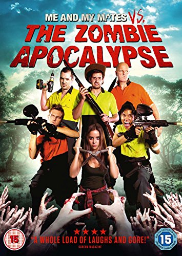 DVD cover: group with weapons facing rising zombie hands.