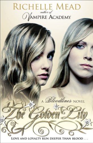 "Book cover featuring two young women with blonde hair, ornate title, and author's name."