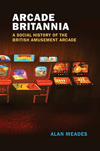 Book cover featuring vintage arcade games with bright, glowing screens.