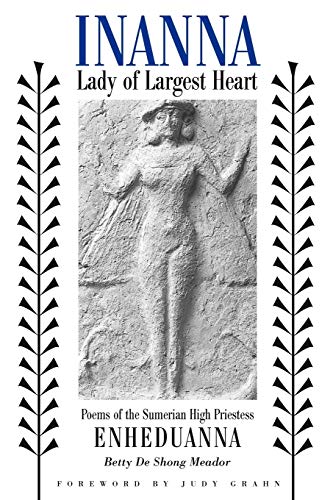 Book cover featuring a stone relief of Inanna flanked by vertical geometric patterns.