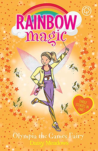 Book cover featuring a fairy in athletic gear against an orange star-patterned background.