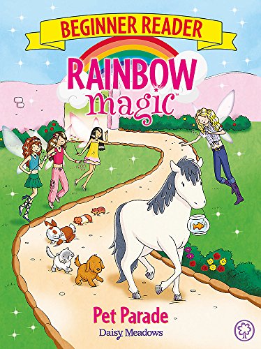 Book cover: fairies, a horse, and various pets on a path.