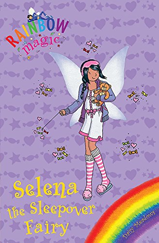 Book cover featuring Selena the Sleepover Fairy with wings and a teddy bear.