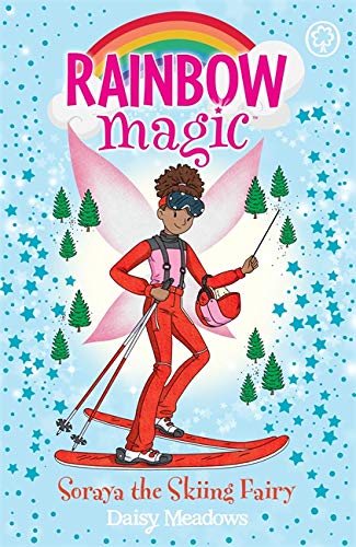 Book cover featuring a young skier fairy with pink wings and skis.