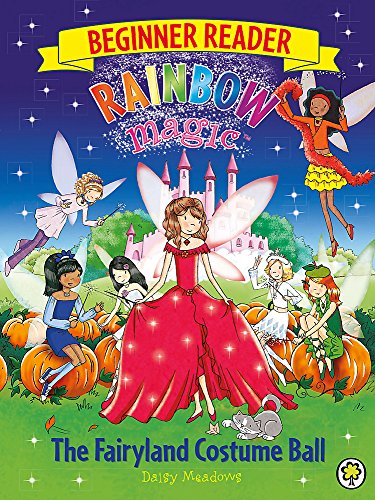 Cover of "The Fairyland Costume Ball" book with fairies and a castle.
