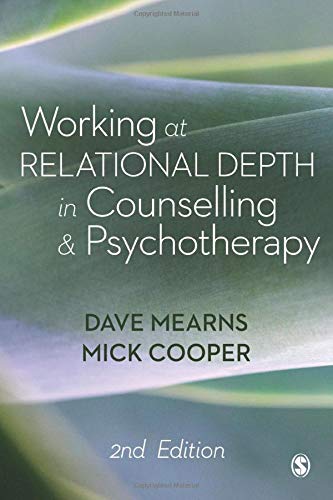 Book cover: "Working at Relational Depth," 2nd edition, by Dave Mearns & Mick Cooper.