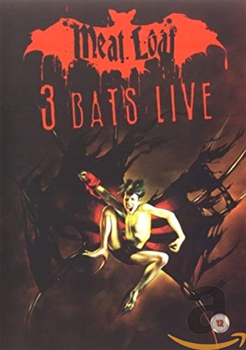 DVD cover for Meat Loaf’s “3 Bats - Live” featuring a dramatic illustration.