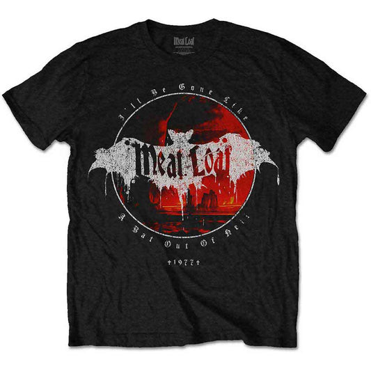 Black t-shirt with white text reading "I'll Be Gone" referencing Meat Loaf.