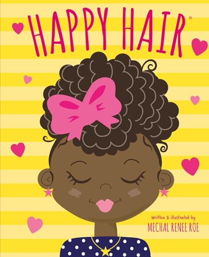 Book cover: illustration of a young Black girl with curly hair and a bow.