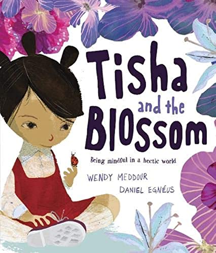 Book cover: girl with dark hair, surrounded by colorful hydrangea blossoms.