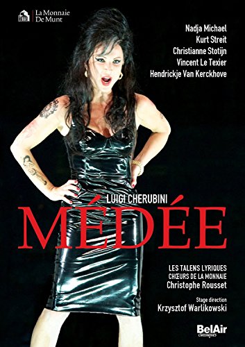 DVD cover for "Médée" opera featuring a woman in a black dress.